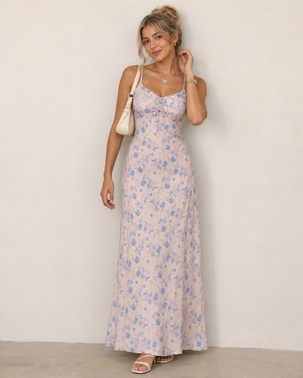 Y2K Target Wild Fable Maxi Sun Dress Women’s Size Small Pastel Pink Lavender